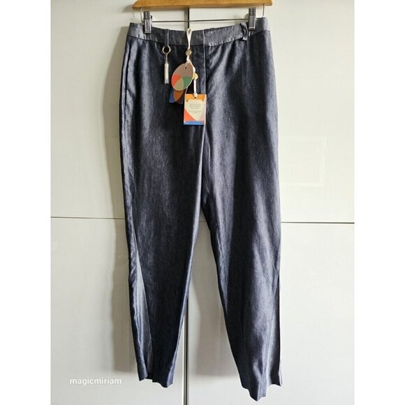 BNWT Ted Baker London Side Panel Linen Trousers - Picture 6 of 16